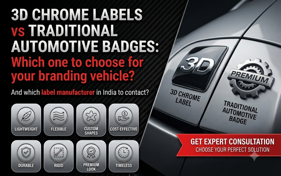 3D Chrome Labels vs Traditional Automotive Badges | Which one to choose for your branding vehicle and which label manufacturer in India to contact?